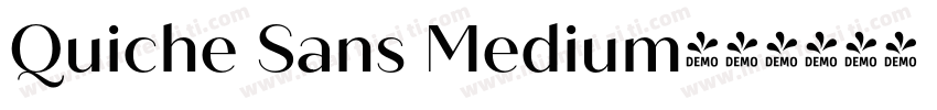 Quiche Sans Medium字体转换